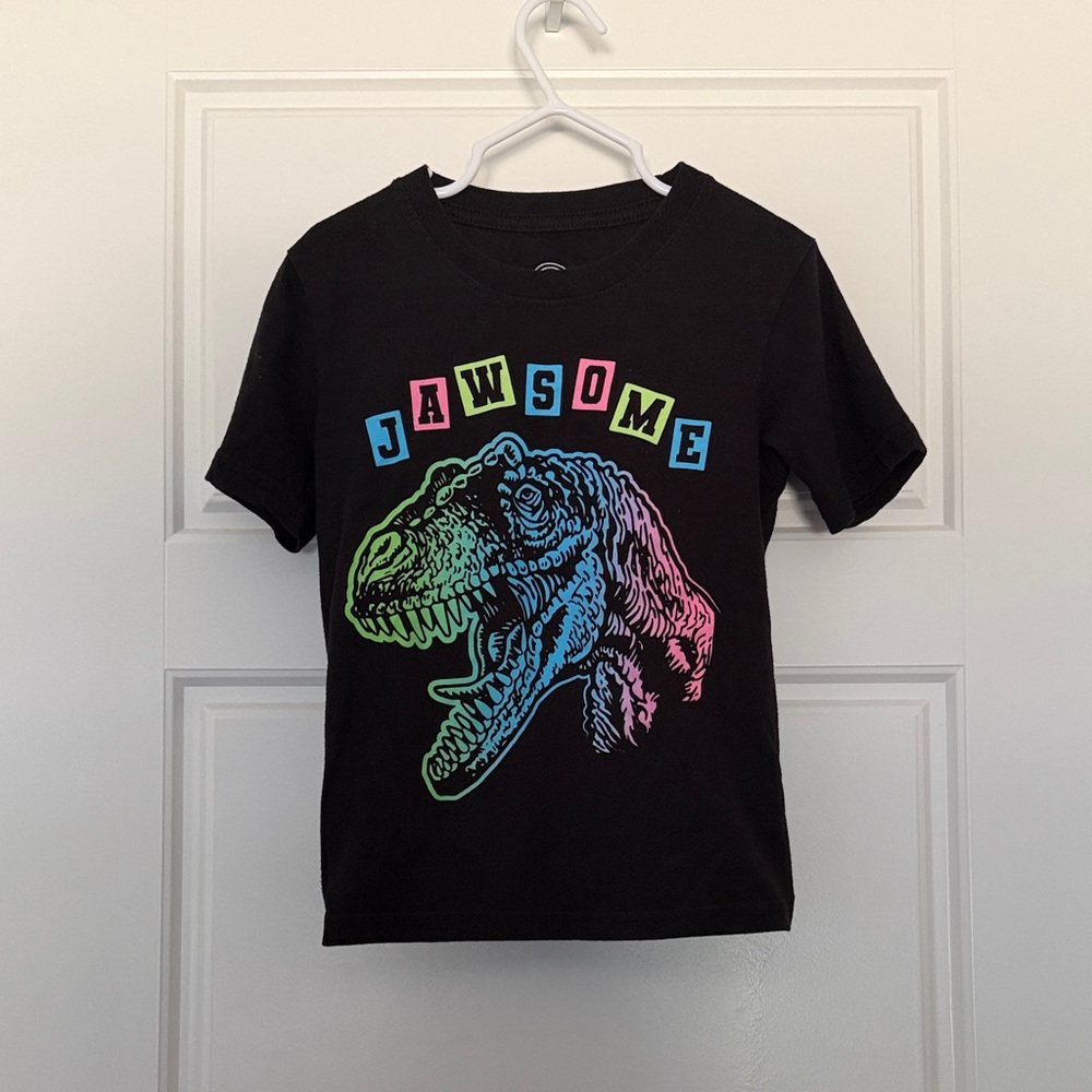 Wonder Nation Black Jawsome Dinosaur Tee